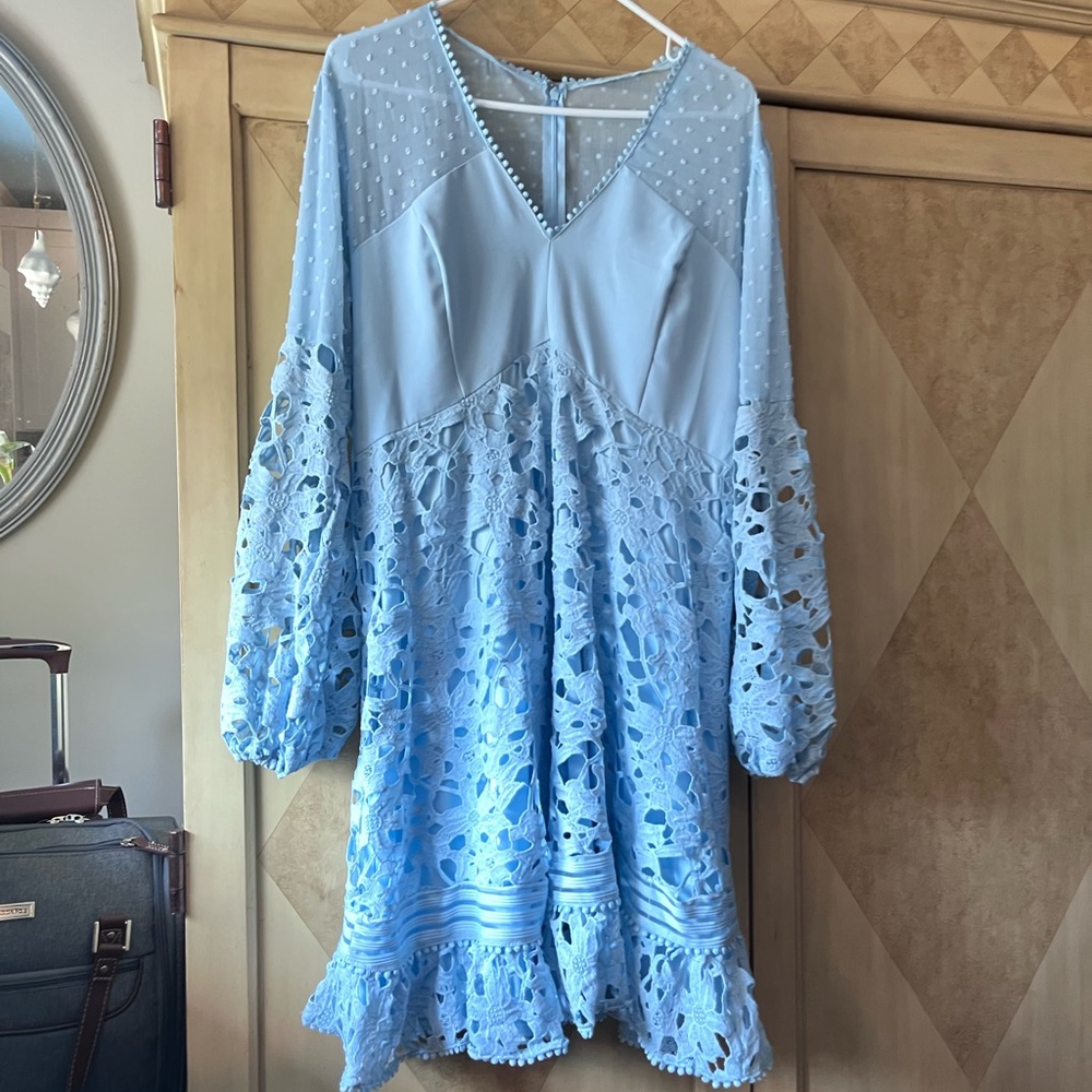Blue Lace INA Dress from Boston Proper Size L